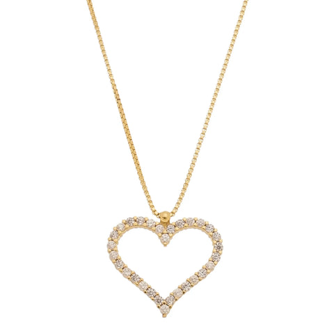 Pave Open Heart Necklace | Heart Necklace | Nina & Co.