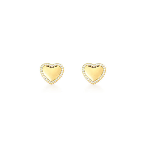 Framed Heart Studs