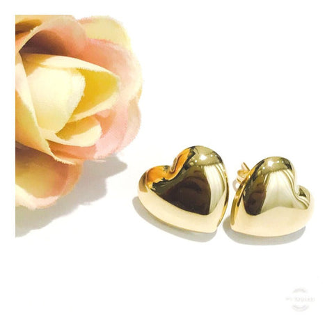 Puff Heart Studs