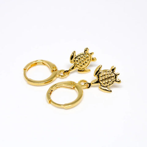 Sea Turtle Little Hoops