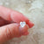 Solitaire Heart Studs