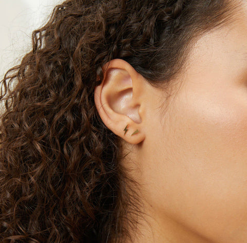 Mini Lightning Bolt Studs