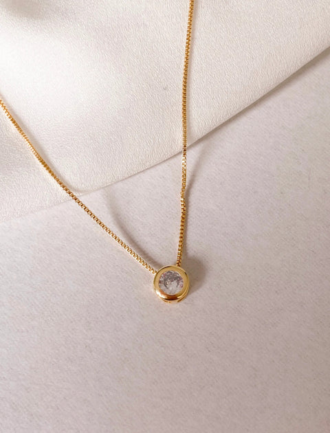Framed Solitaire Necklace