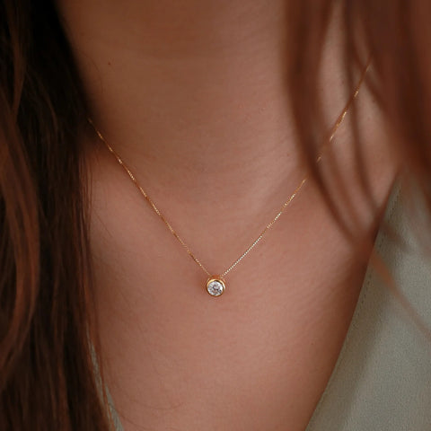 Framed Solitaire Necklace