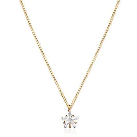 Solitaire Star Necklace