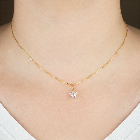 Solitaire Star Necklace